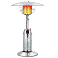11,000 BTU Tabletop Propane Patio Heater, Portable Stainless Steel Outdoor Heater with Adjustable Flame & Tip Over Protection