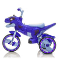 Xuanlur Kids Ride on Dinosaur Tricycle, Toddlers Kid Trike with Wide Flash Wheels, Anti Slip Pedals, Rear Basket, Music & LED Lights, Toddler Bike