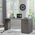 60 Inch Contemporary Executive Desk Wooden Home Office & Fluted Computer Desk