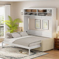 Queen Murphy Bed with Sofa 2 in 1 Design, Storage Solutions & Dual Piston Mechanism