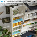72 Inch Tall Farmhouse Kitchen Pantry Cabinet Stylish Storage Cupboard