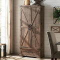 72 Inch Tall Farmhouse Kitchen Pantry Cabinet Stylish Storage Cupboard
