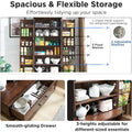 72 Inch Tall Farmhouse Kitchen Pantry Cabinet Stylish Storage Cupboard