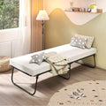 Cot Size Rollaway Guest Bed with Memory Foam Mattress, 75"x31" Portable Folding Bed with Heavy Duty Metal Frame for Home Office Small Spaces