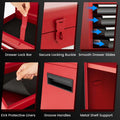 2 in 1 Rolling Tool Chest, 5-Drawer Tool Storage Cabinet with Wheels, Adjustable Shelf, Tool Box Organizer for Garage Warehouse Workshop