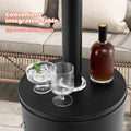 50,000 BTU Propane Outdoor Heater, Round Patio Heater with Stainless Steel Burner, Tip Over, Flame Out Protection, Wheels, CSA Certificated
