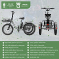 ABORON 3.0 Fat Tire Electric Trike for Senior Foldable E Bike, 500W Motorized Tricycle Adult 20" Folding 3 Wheel Electric Commute Bike Trike W/48V