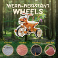 Xuanlur Kids Ride on Dinosaur Tricycle, Toddlers Kid Trike with Wide Flash Wheels, Anti Slip Pedals, Rear Basket, Music & LED Lights, Toddler Bike