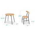Best Choice Products 3 Piece Modern Oval Dining Table Set, Small Kitchen Dinette W/2 Chairs Black/Black