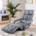 6 Position Adjustable Floor Sofa Bed, Folding Lazy Sofa Chaise Lounger Recliner with Armrests & Footrests for Living Room, Bedroom & Gaming