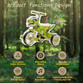 Xuanlur Kids Ride on Dinosaur Tricycle, Toddlers Kid Trike with Wide Flash Wheels, Anti Slip Pedals, Rear Basket, Music & LED Lights, Toddler Bike
