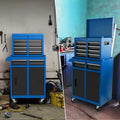 2 in 1 Rolling Tool Chest, 5-Drawer Tool Storage Cabinet with Wheels, Adjustable Shelf, Tool Box Organizer for Garage Warehouse Workshop