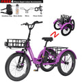 ABORON 3.0 Fat Tire Electric Trike for Senior Foldable E Bike, 500W Motorized Tricycle Adult 20" Folding 3 Wheel Electric Commute Bike Trike W/48V