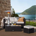 11,000 BTU Tabletop Propane Patio Heater, Portable Stainless Steel Outdoor Heater with Adjustable Flame & Tip Over Protection