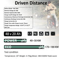 48V 20AH Ebike Battery 48V Lithium Battery 48V Battery with Charger for 750W 1500W Adult Electric Bike Tricycle