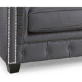 Hancock Tufted Top Grain Italian Leather Chesterfield Sofa Dimensions: 31" H x 86" W x 40" D