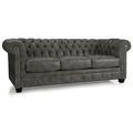 Hancock Tufted Top Grain Italian Leather Chesterfield Sofa Dimensions: 31" H x 86" W x 40" D