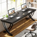 78.74 Inch Extra Long Double Computer Desk with Stylish Metal Legs for Home Office