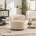 Modern Swivel Barrel Chair with 360 Degree Rotation Single Fabric Accent Chair