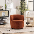 Modern Swivel Barrel Chair with 360 Degree Rotation Single Fabric Accent Chair
