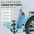 ABORON 3.0 Fat Tire Electric Trike for Senior Foldable E Bike, 500W Motorized Tricycle Adult 20" Folding 3 Wheel Electric Commute Bike Trike W/48V