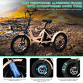 ABORON 3.0 Fat Tire Electric Trike for Senior Foldable E Bike, 500W Motorized Tricycle Adult 20" Folding 3 Wheel Electric Commute Bike Trike W/48V