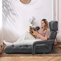 6 Position Adjustable Floor Sofa Bed, Folding Lazy Sofa Chaise Lounger Recliner with Armrests & Footrests for Living Room, Bedroom & Gaming