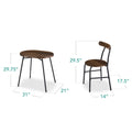 Best Choice Products 3 Piece Modern Oval Dining Table Set, Small Kitchen Dinette W/2 Chairs Black/Black