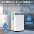 32 Pints 2000 sq ft Basement Dehumidifier with Drain Hose, 24H Timer & 3 Color Indicator, Quiet Portable Dehumidifier for Home, Bedroom, Bathroom