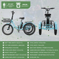 ABORON 3.0 Fat Tire Electric Trike for Senior Foldable E Bike, 500W Motorized Tricycle Adult 20" Folding 3 Wheel Electric Commute Bike Trike W/48V