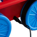 6V 2 Seater Ride On Train with Detachable Carriage, Under Seat Storage, Whistle & Flashing LED Lights, Trackless Electric Ride On Toy for Kids